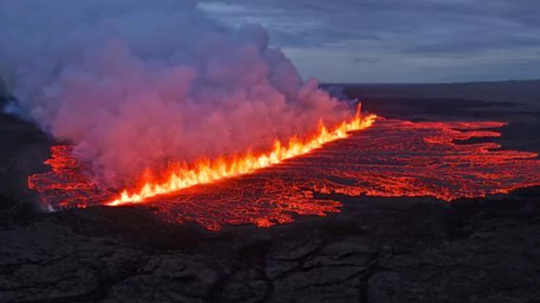 Sopečná erupcia na Islande.