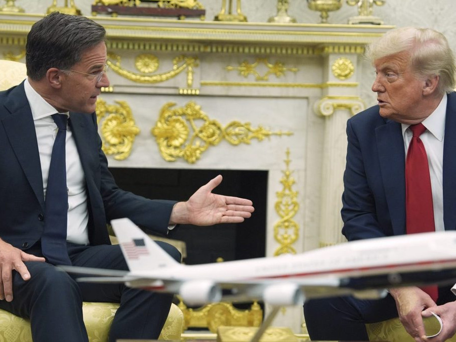 Mark Rutte a Donald Trump