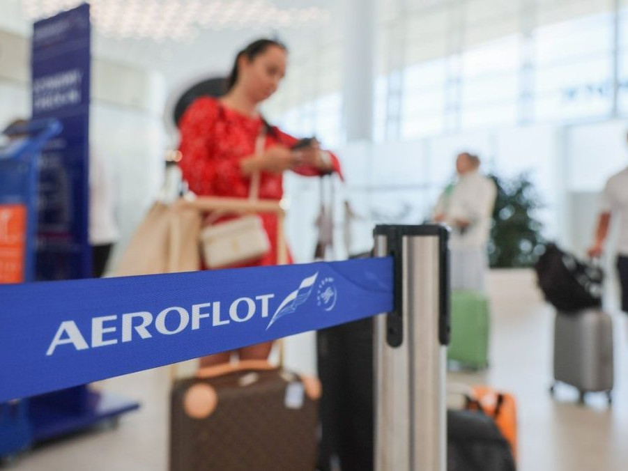 Na ilustračnej snímke logo ruskej leteckej spoločnosti Aeroflot.