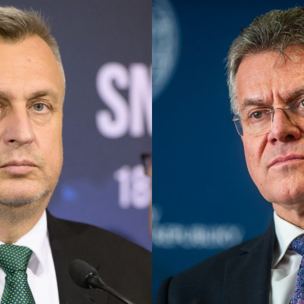 Na snímke Andrej Danko a Maroš Šefčovič.
