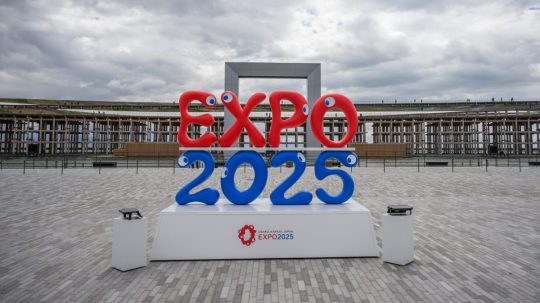 Na snímke logo svetovej výstavy Expo 2025 v japonskej Osake.