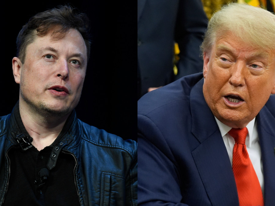 Na snímke Elon Musk a Donald Trump.