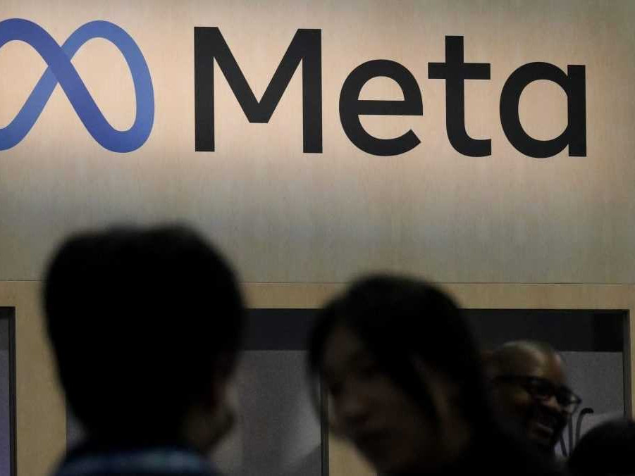 Na ilustračnej snímke logo spoločnosti Meta.