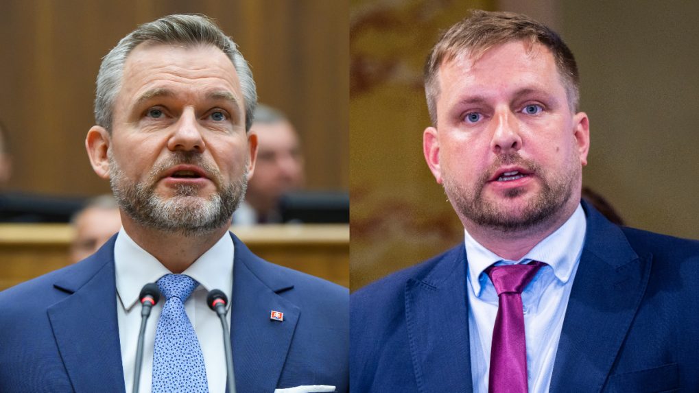 Zľava Peter Pellegrini a Kamil Šaško.
