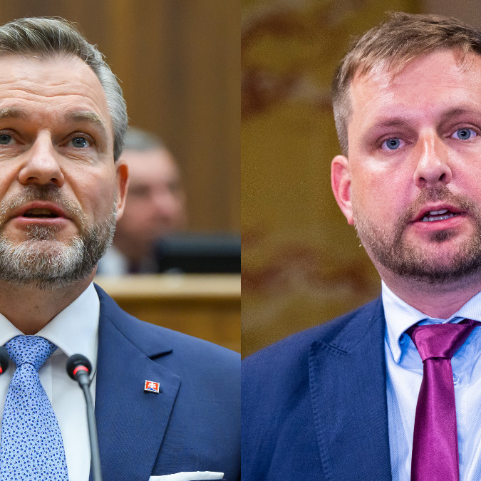 Zľava Peter Pellegrini a Kamil Šaško.