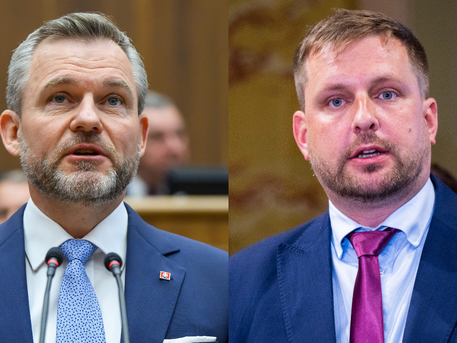 Zľava Peter Pellegrini a Kamil Šaško.