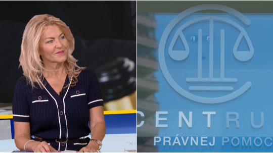 Na snímke Anna Peťovská a logo Centra právnej pomoci.