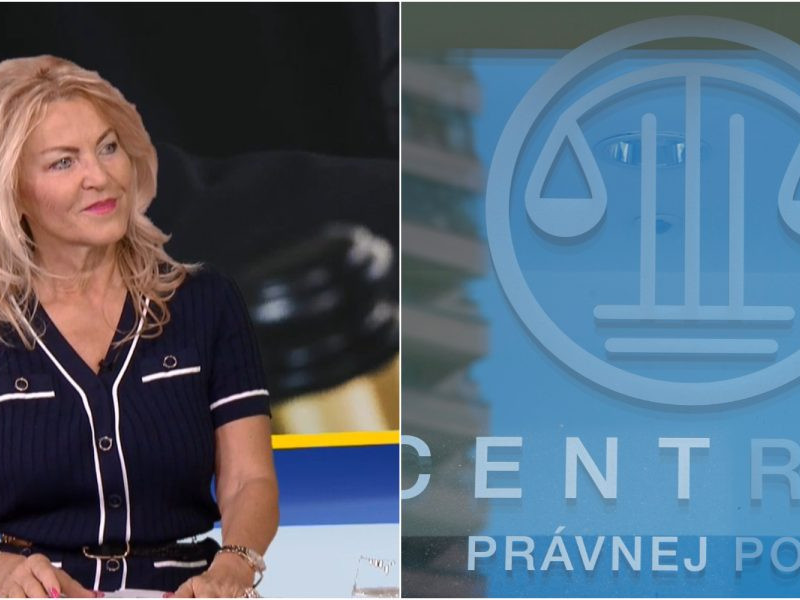 Na snímke Anna Peťovská a logo Centra právnej pomoci.