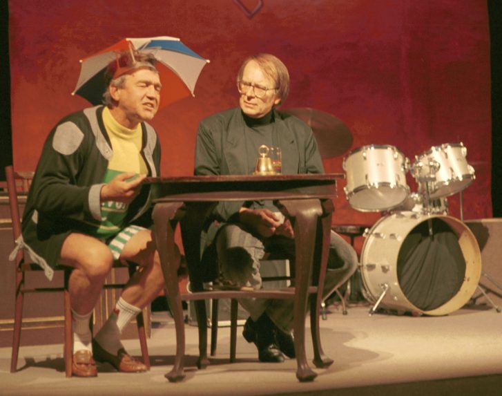 Jiří Krampol a Miroslav Šimek pri vystúpení v roku 1993.