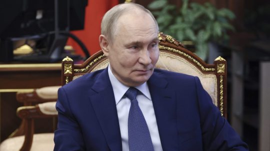 Na snímke Vladimir Putin.