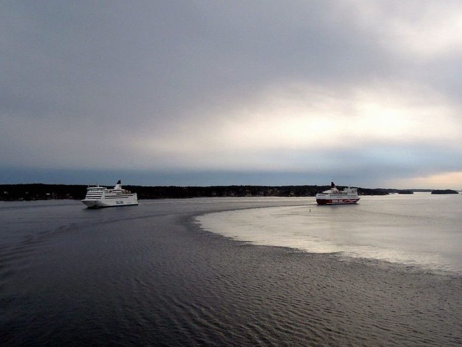Na snímke lode na Baltskom mori.