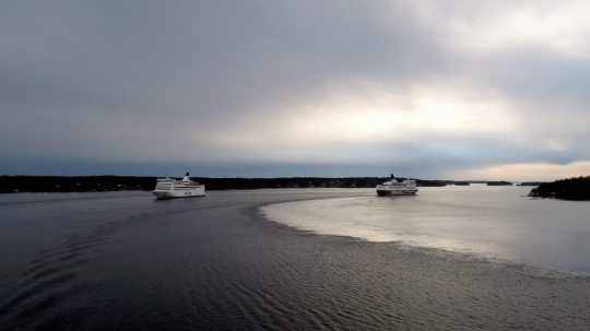 Na snímke lode na Baltskom mori.
