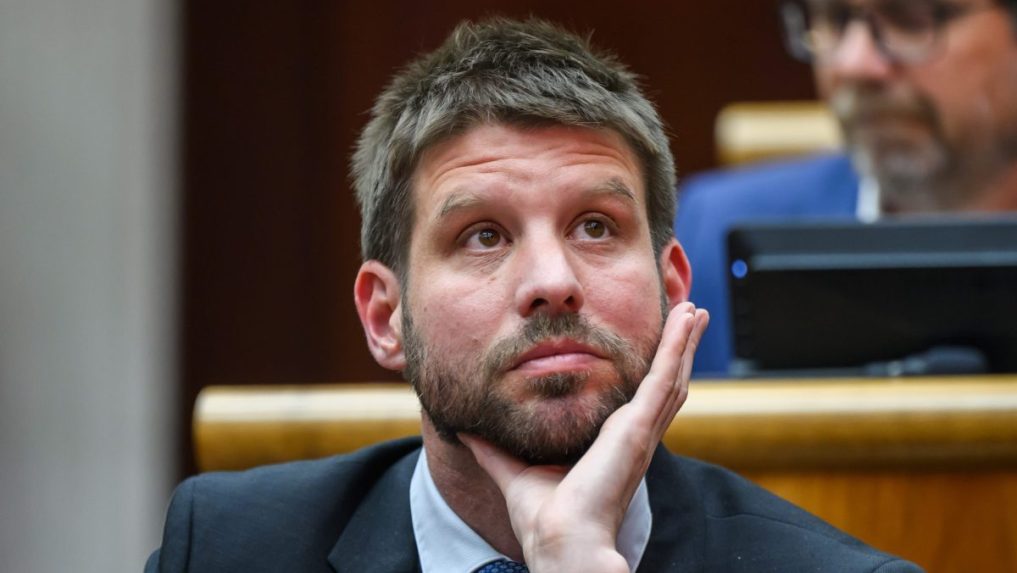 Na snímke Michal Šimečka.