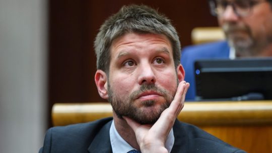 Na snímke Michal Šimečka.