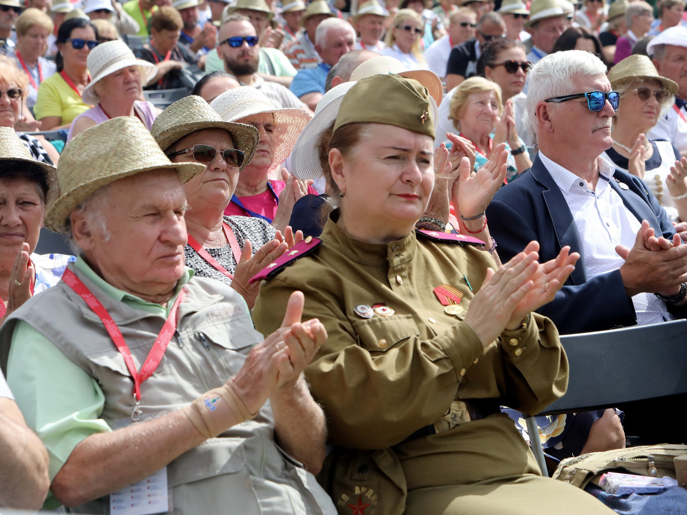 Na snímke návštevníci na oslavách 81. výročia Slovenského národného povstania.
