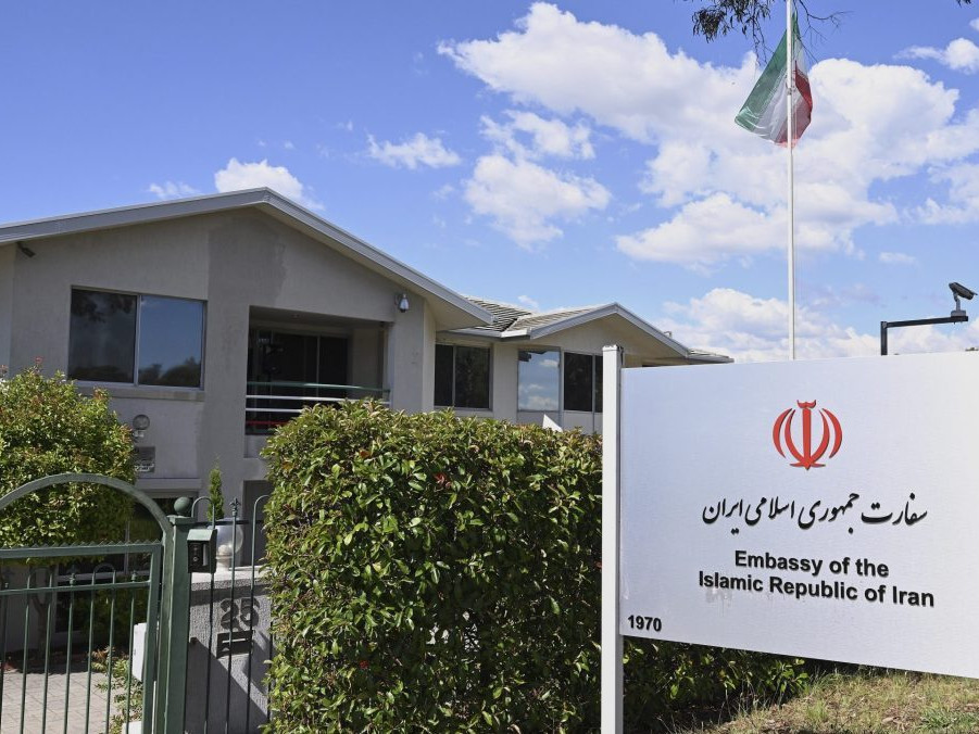 Na snímke iránske veľvyslanectvo v Austrálii.