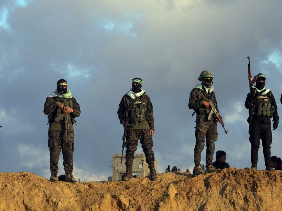 Príslušníci palestínskeho militantného hnutia Hamas.