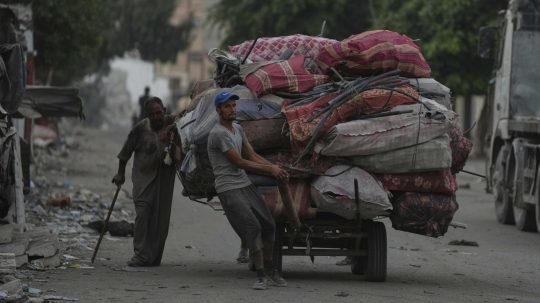 ľudia v meste Gaza