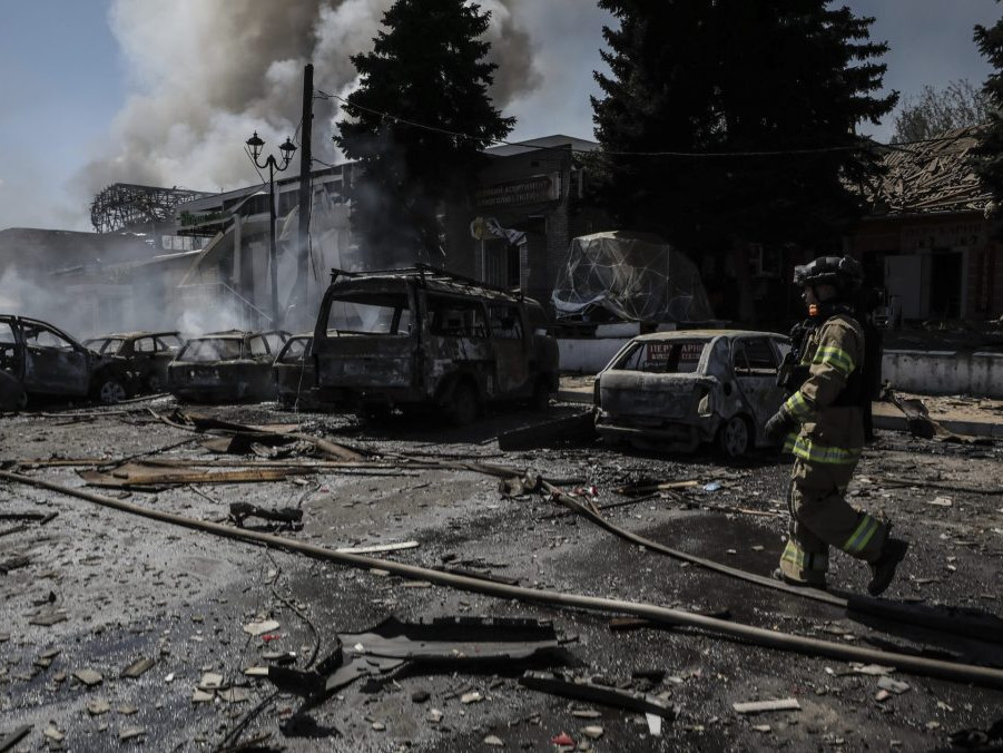 zničené budovy na Ukrajine