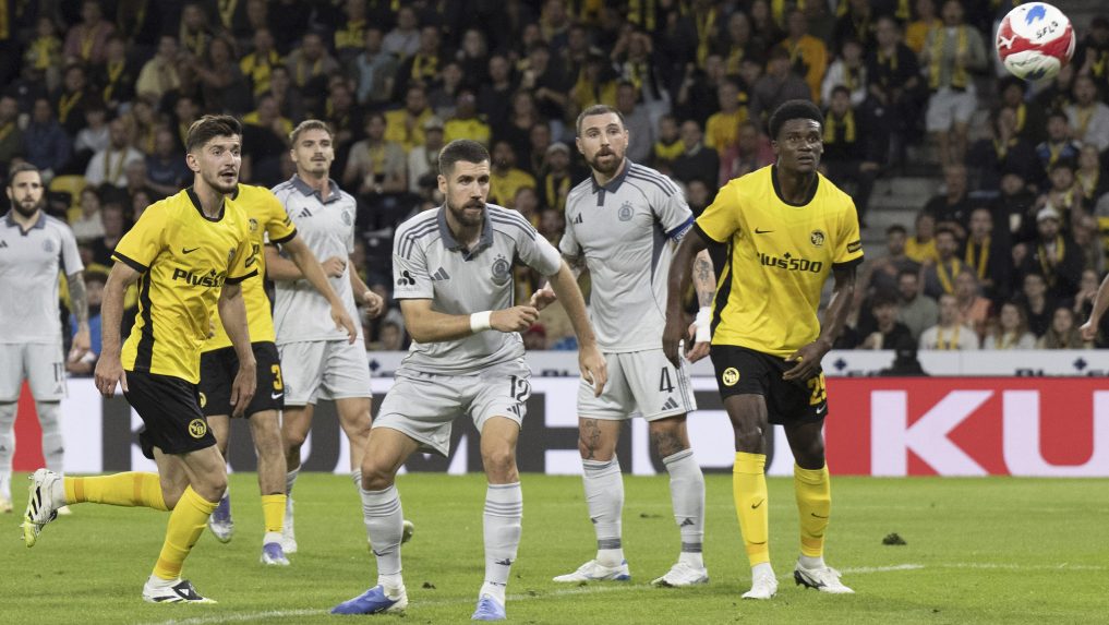 futbalisti Slovanu a Young Boys Bern