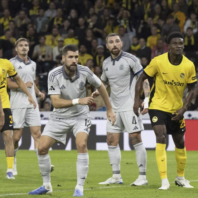 futbalisti Slovanu a Young Boys Bern