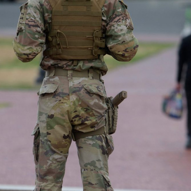 Na snímke Národná garda v USA.