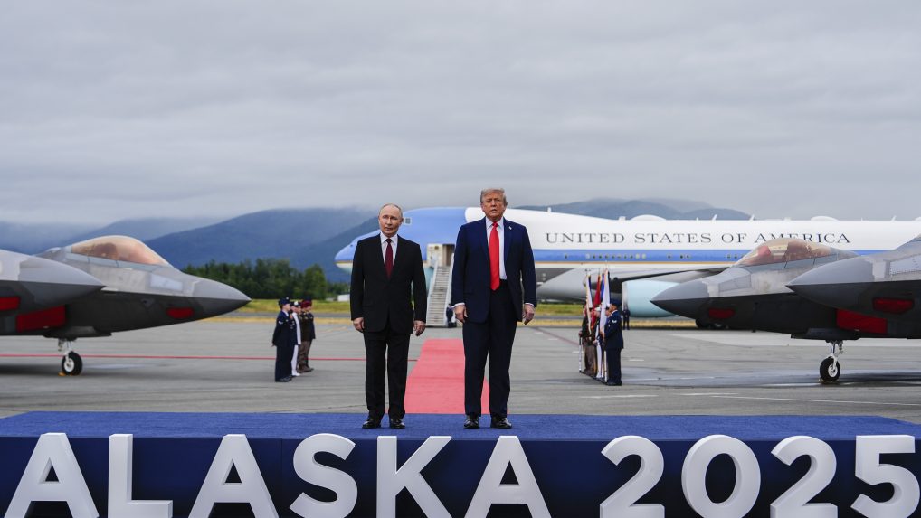 Donald Trump a Vladimir Putin na Aljaške.