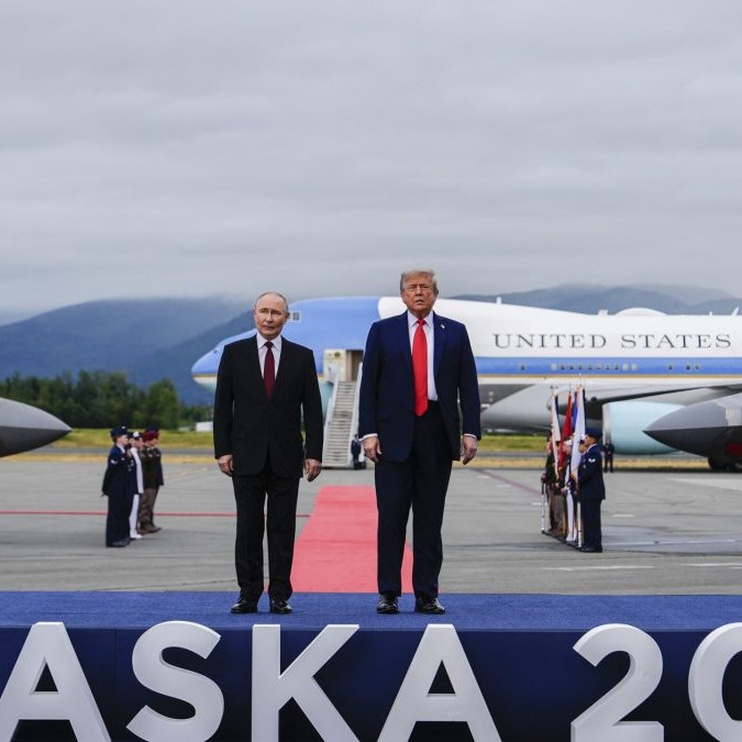 Donald Trump a Vladimir Putin na Aljaške.