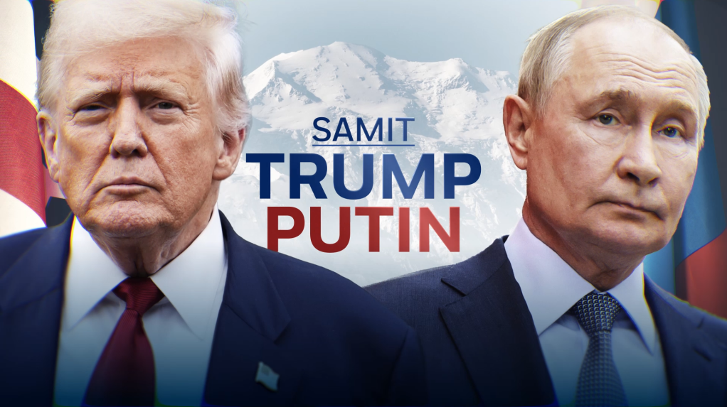 Na snímke Trump a Putin.