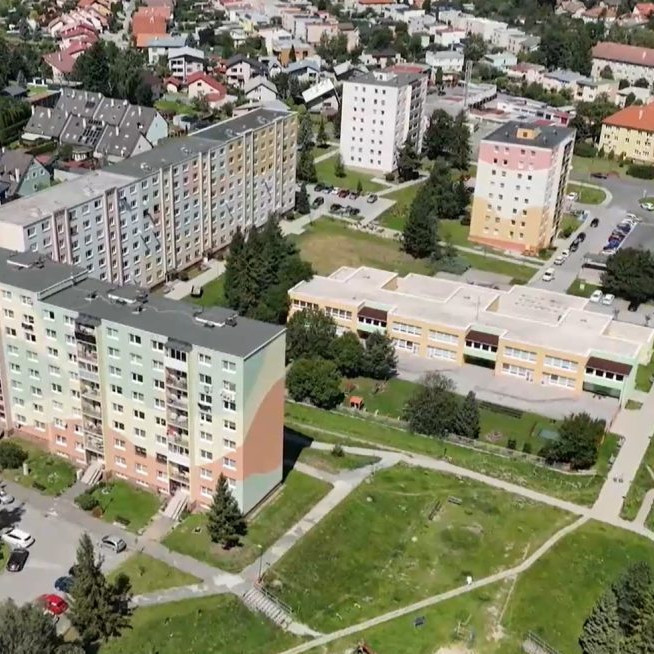 Na snímke sídlisko Juh v Kežmarku z vtáčej perspektívy.