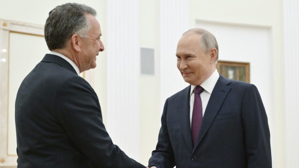 Steve Witkoff na návšteve Ruska s Vladimirom Putinom v apríli 2025.