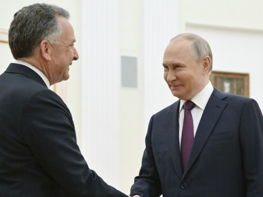 Steve Witkoff na návšteve Ruska s Vladimirom Putinom v apríli 2025.