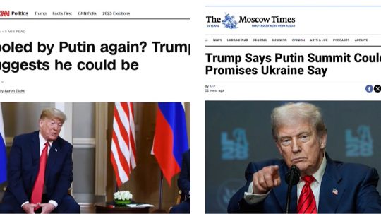 Na snímke weby CNN a Moscow Times.