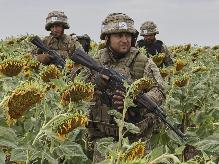 Vojenský výcvik v Záporožskej oblasti.