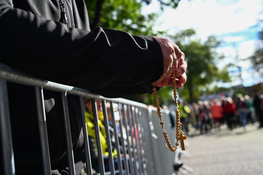 Na snÃƒÂ­mke osoba drÃ…Â¾ÃƒÂ­ ruÃ…Â¾enec na nÃƒÂ¡rodnej pÃƒÂºti v Ã…Â aÃ…Â¡tÃƒÂ­ne.