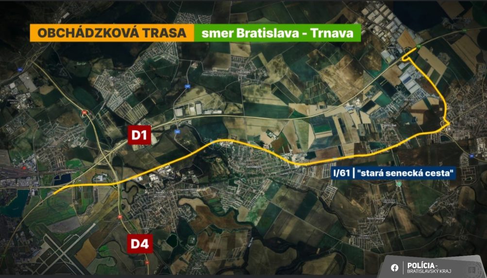 Na snímke uzavretý úsek diaľnice D1.