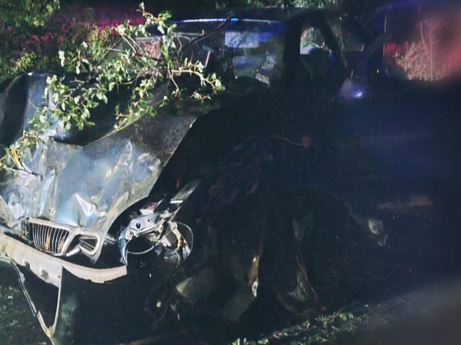 Auto zišlo z vozovky do jarku.