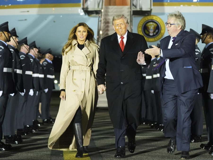 Donald Trump a Melania v Británii