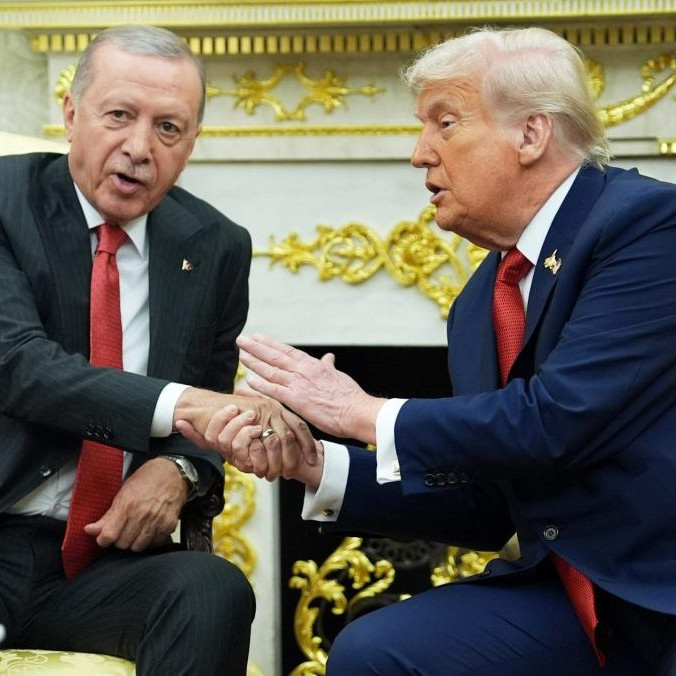 Americký prezident Donald Trump a turecký prezident Recep Tayyip Erdogan.