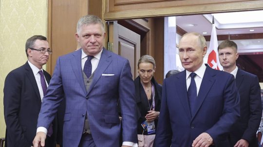 Robert Fico a Vladimir Putin