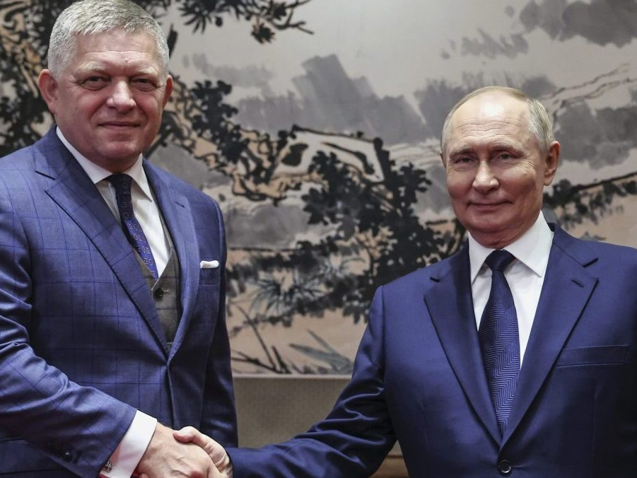 Robert Fico s Vladdimirom Putinom.