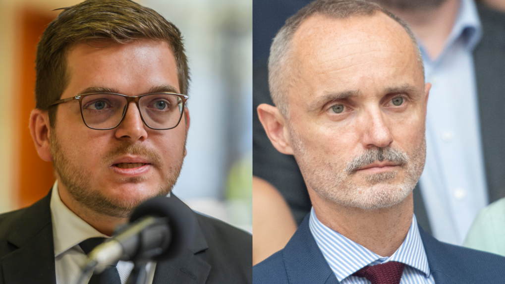 Na snímke Igor Melicher a Tomáš Valášek.