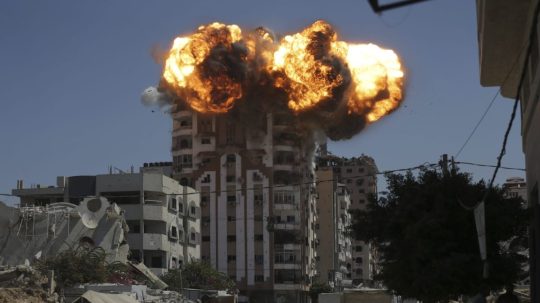 Izraelský útok na mesto Gaza.