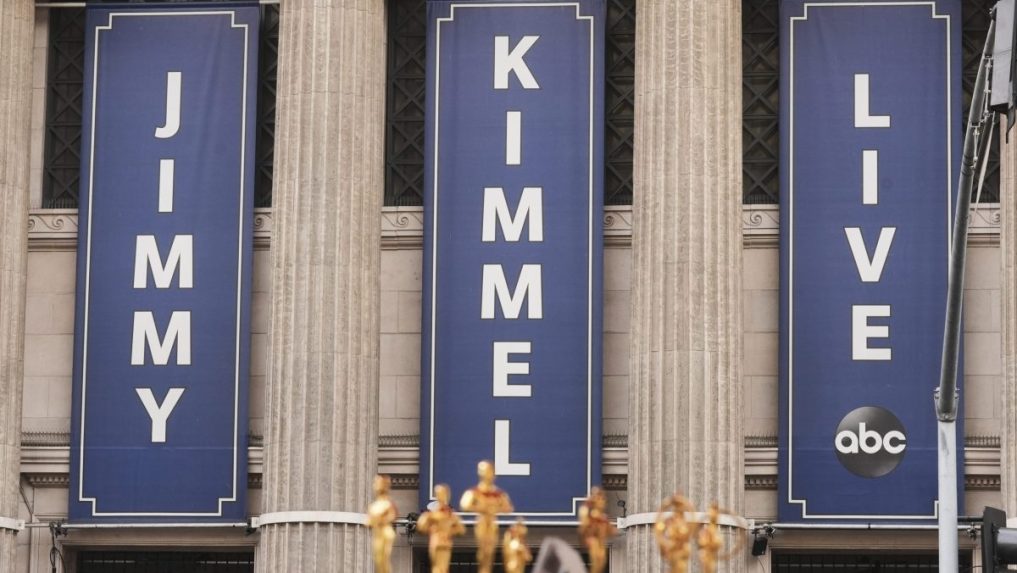 Na snímke budova, kde natáčajú talk šou Jimmyho Kimmela.