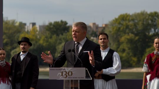 Robert Fico v maďarskom Ostrihome.