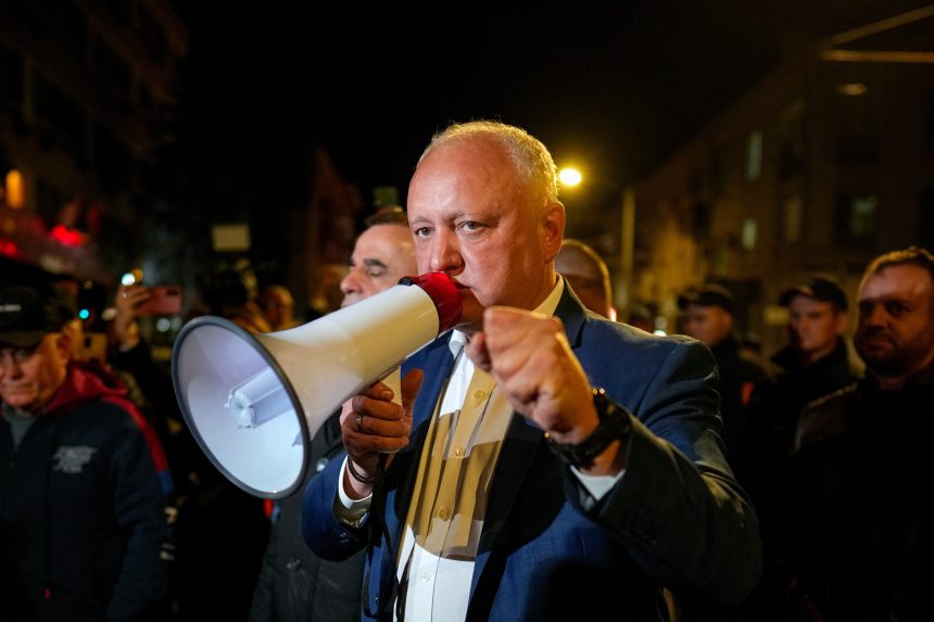 Líder proruskej opozície Igor Dodon.