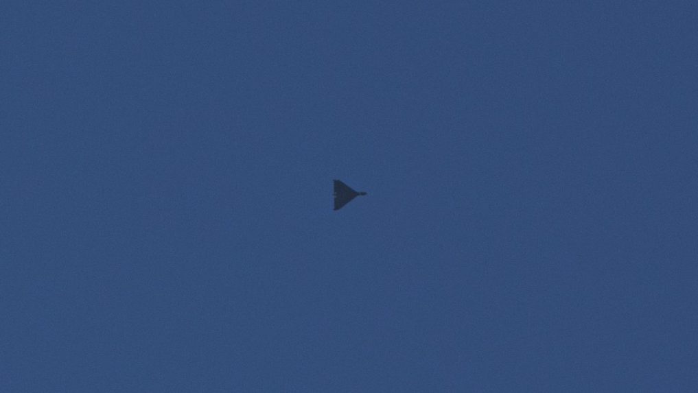 Ruský dron pri útoku na Kyjev.