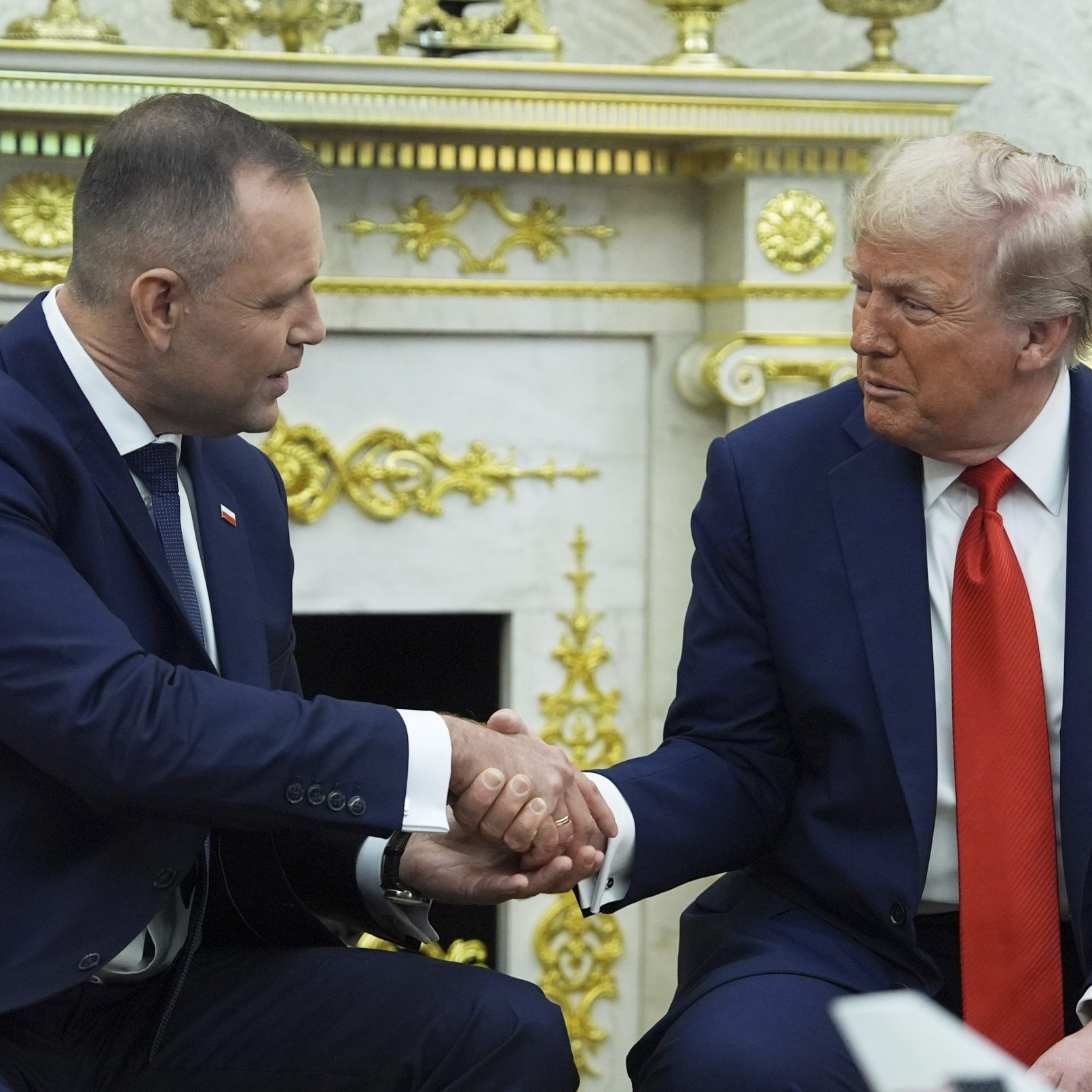 prezident USA Donald Trump počas stretnutia s poľským prezidentom Karolom Nawrockim v Bielom dome.