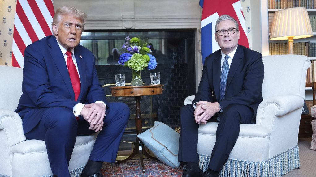 Donald Trump a Keir Starmer