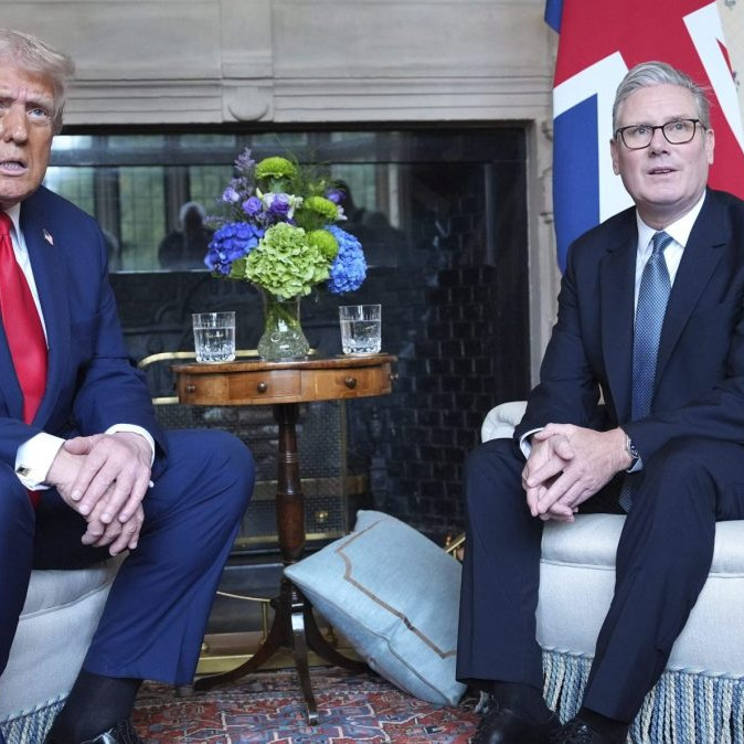 Donald Trump a Keir Starmer